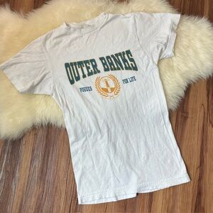Outer Banks Netflix White Short Sleeve Shirt • Size XS